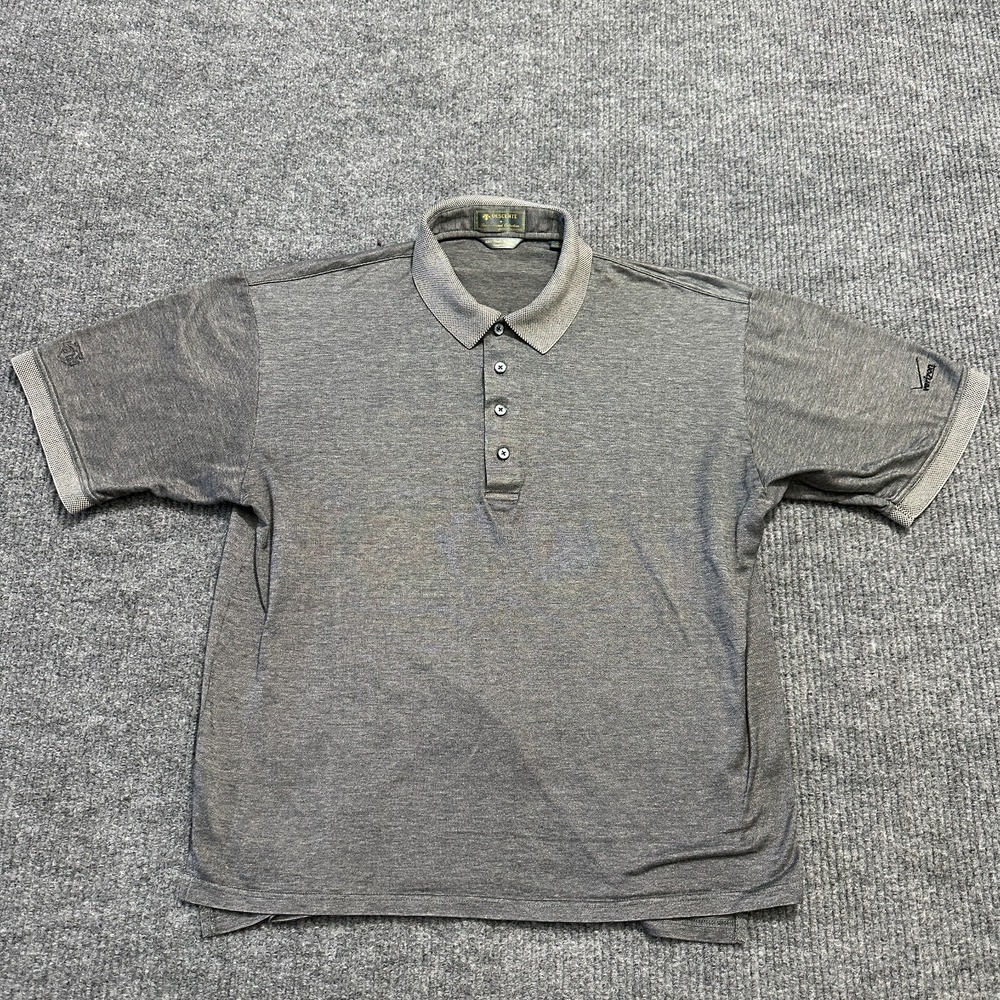 Descente International Collection Mens‎ Polo Shirt Size Large Gray Short Sleeve